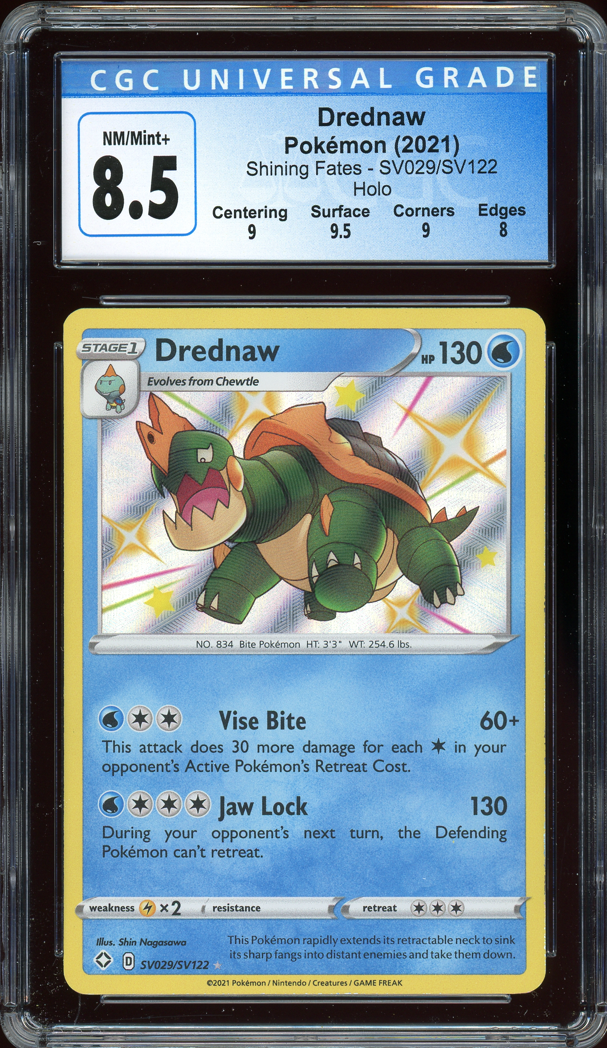 Drednaw Shining Fates SV029/SV122 CGC 8.5