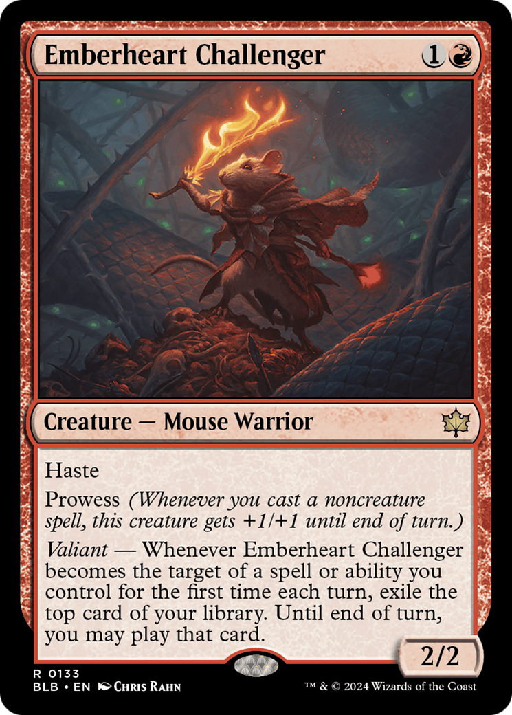 Emberheart Challenger (BLB-133) - Bloomburrow Foil