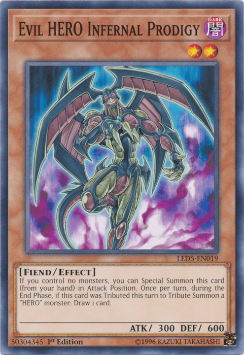 Evil Hero Infernal Prodigy [LED5-EN019] Common - Josh's Cards