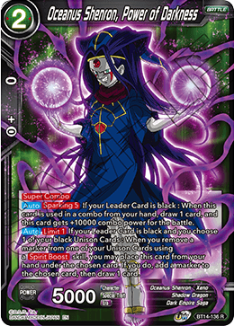 Oceanus Shenron, Power of Darkness (BT14-136) [Cross Spirits] Parallel Foil
