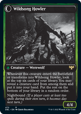 Howlpack Piper // Wildsong Howler (DBL-472) - Innistrad: Double Feature: (Double Faced Transform) Foil