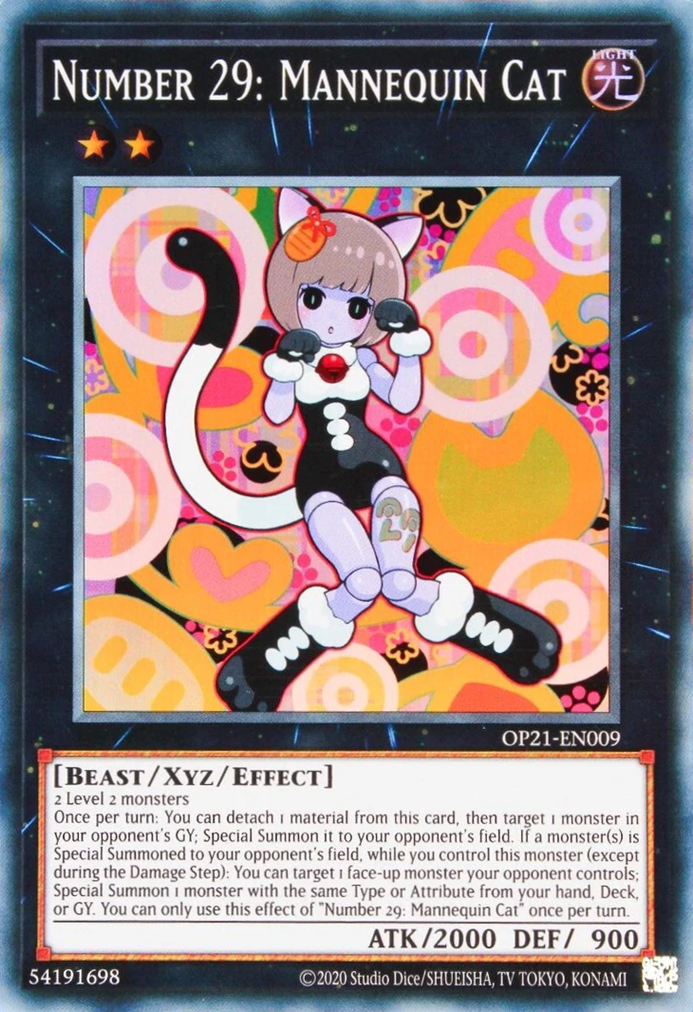 Number 29: Mannequin Cat (OP21-EN009) - OTS Tournament Pack 21 Unlimited