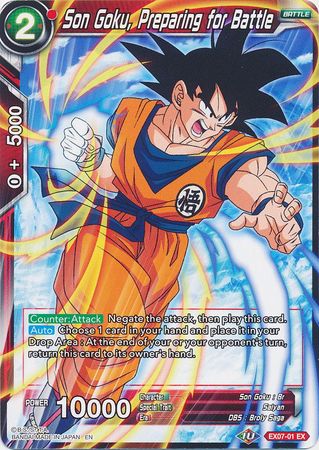 Son Goku, Preparing for Battle (EX07-01) [Magnificent Collection Fusion Hero] Parallel Foil
