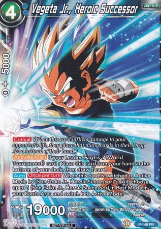 Vegeta Jr., Heroic Successor (Power Booster) (P-148) [Promotion Cards] Parallel Foil