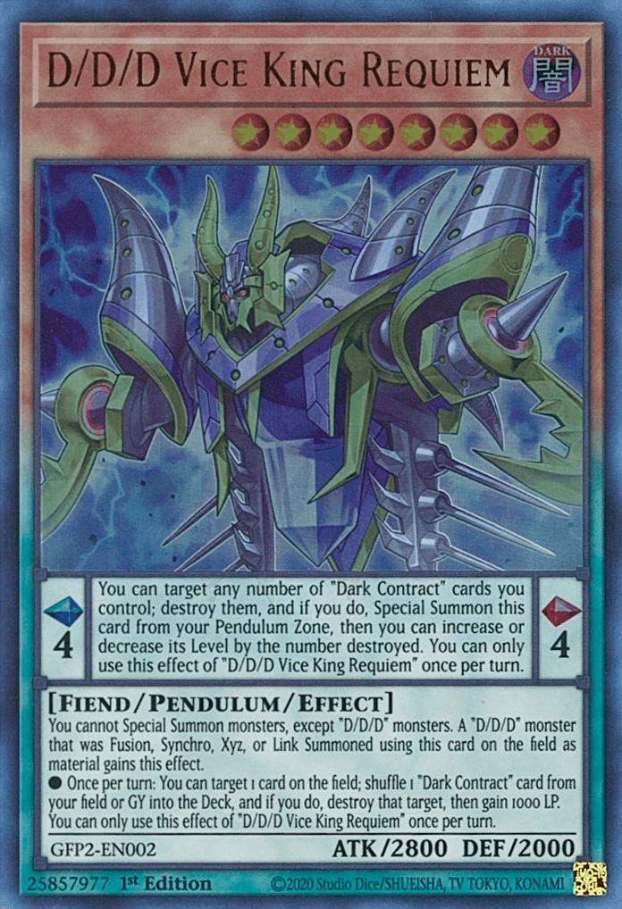 D/D/D Vice King Requiem [GFP2-EN002] Ultra Rare - Josh's Cards