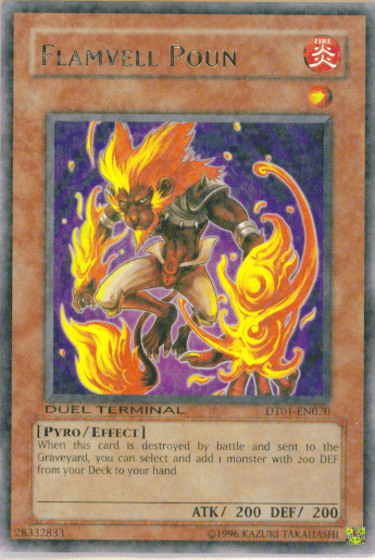 Flamvell Poun [DT01-EN070] Rare - Josh's Cards