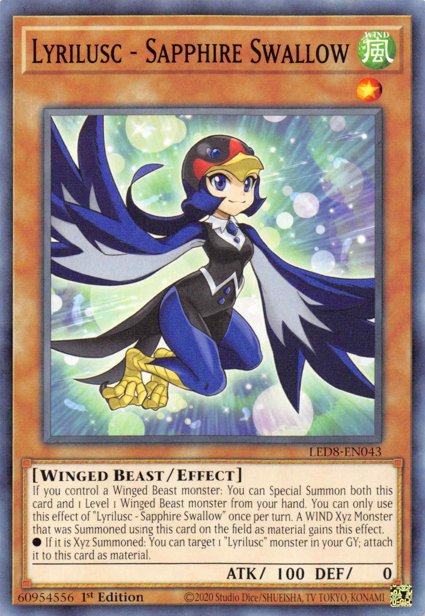 Lyrilusc - Sapphire Swallow [LED8-EN043] Common - Josh's Cards