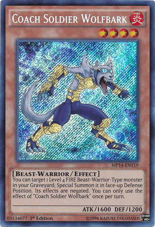 Coach Soldier Wolfbark [MP14-EN119] Secret Rare - Josh's Cards