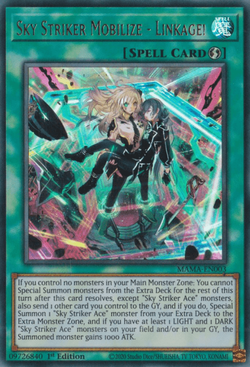 Sky Striker Mobilize - Linkage! [MAMA-EN003] Ultra Rare - Josh's Cards