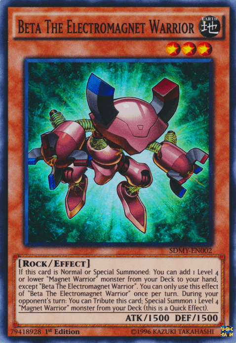 Beta The Electromagnet Warrior [SDMY-EN002] Super Rare - Josh's Cards