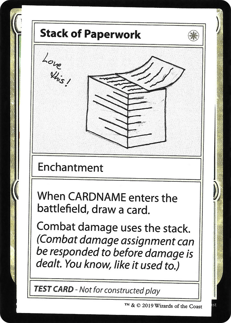 Stack of Paperwork (CMB1-013) - Mystery Booster Playtest Cards 2021