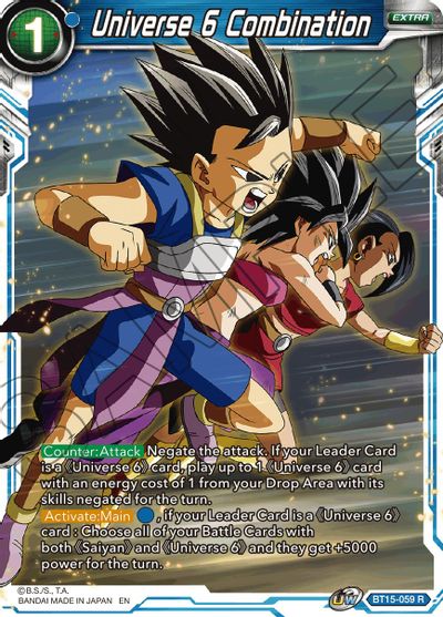 Universe 6 Combination (BT15-059) [Saiyan Showdown] Parallel Foil