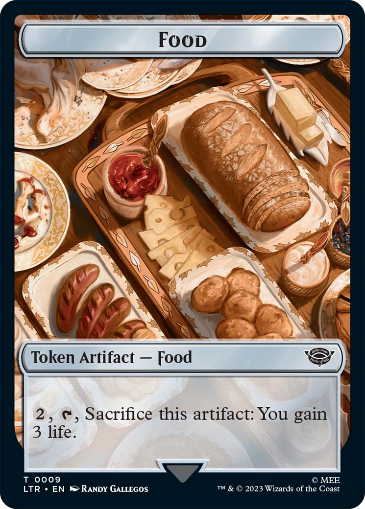 Food (09) // Treasure Double-Sided Token [The Lord of the Rings: Tales of Middle-Earth Tokens] Foil