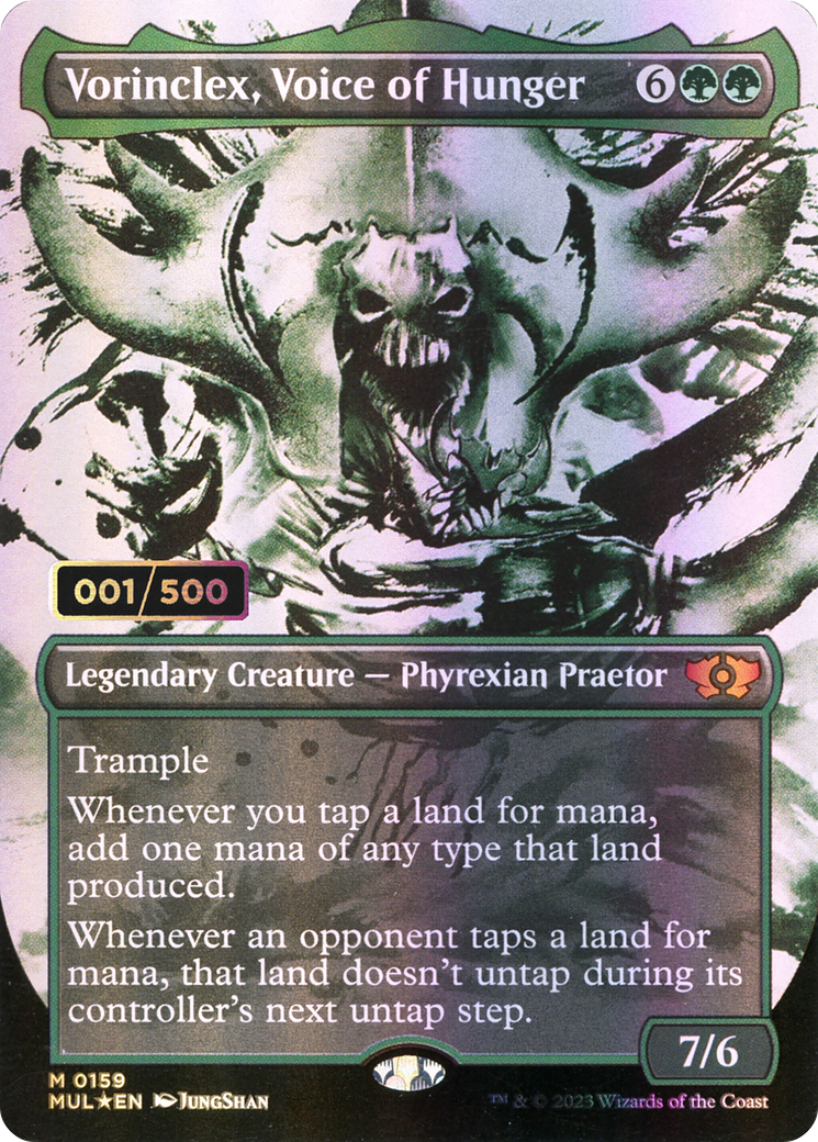 Vorinclex, Voice of Hunger (MUL-159) - Multiverse Legends: (Showcase) (Borderless) Foil