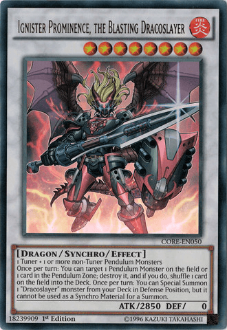 Ignister Prominence, the Blasting Dracoslayer [CORE-EN050] Ultra Rare - Josh's Cards
