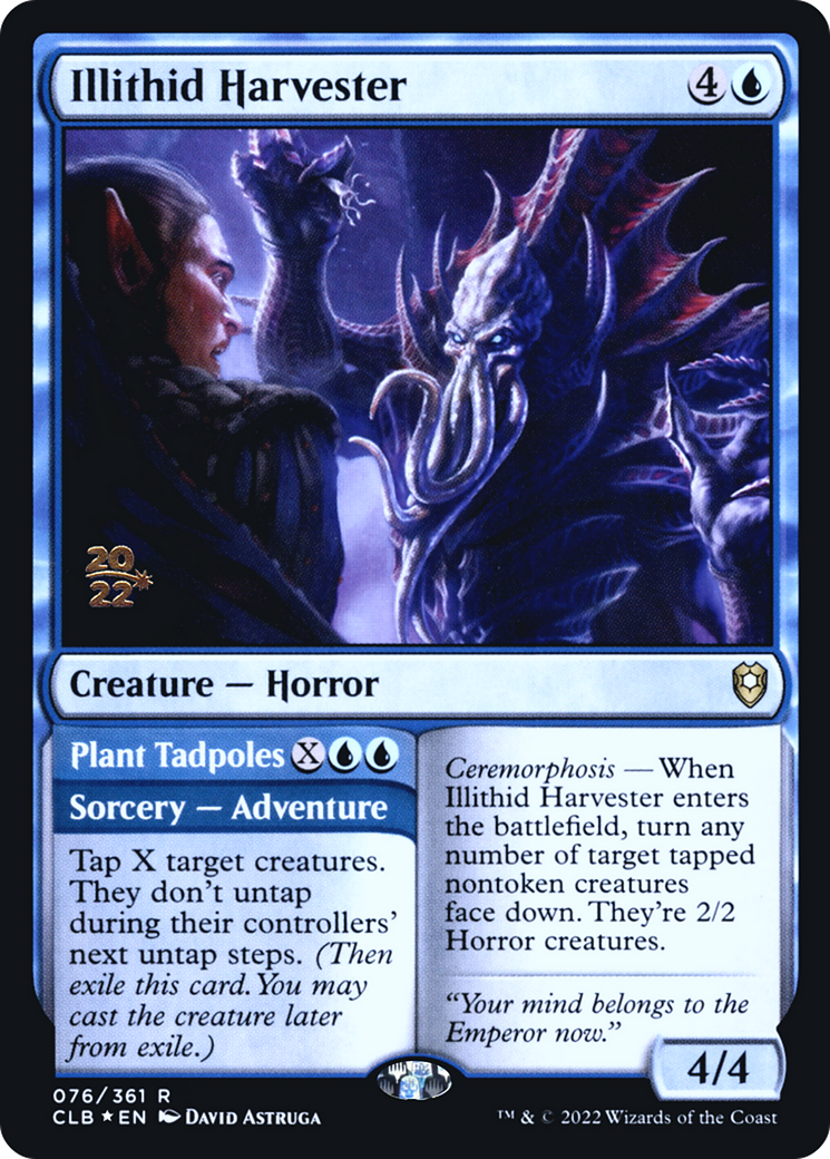 Illithid Harvester // Plant Tadpoles (PRE-076) - Battle for Baldur's Gate Promos Foil