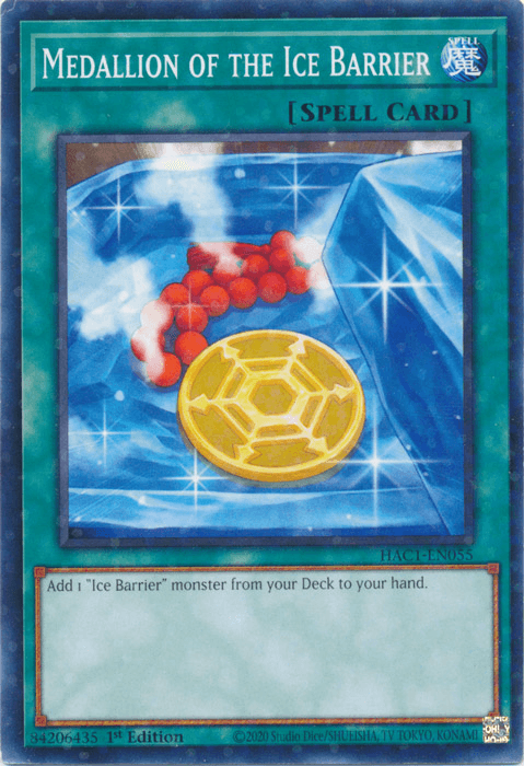 Medallion of the Ice Barrier (Duel Terminal) [HAC1-EN055] Parallel Rare - Josh's Cards