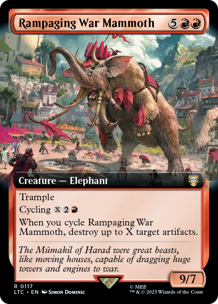 Rampaging War Mammoth (LTC-117) - Tales of Middle-earth Commander: (Extended Art) Foil