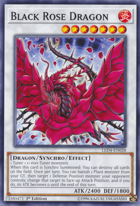 Black Rose Dragon [LED4-EN028] Common - Josh's Cards