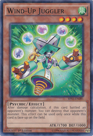 Wind-Up Juggler [BP03-EN086] Shatterfoil Rare - Josh's Cards