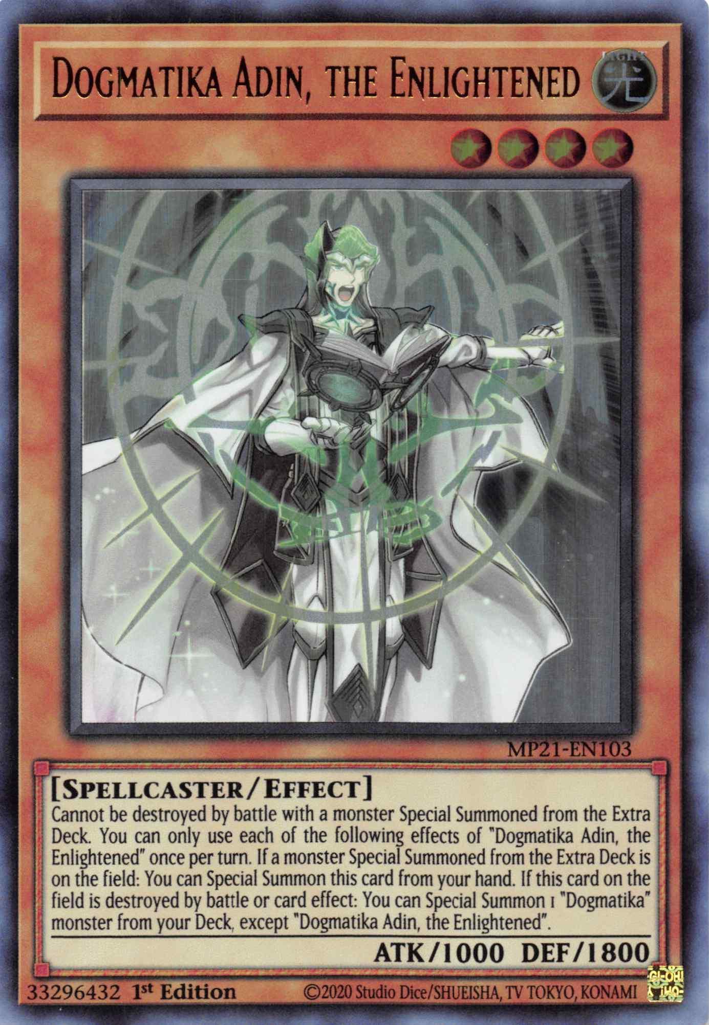 Dogmatika Adin, the Enlightened [MP21-EN103] Ultra Rare - Josh's Cards
