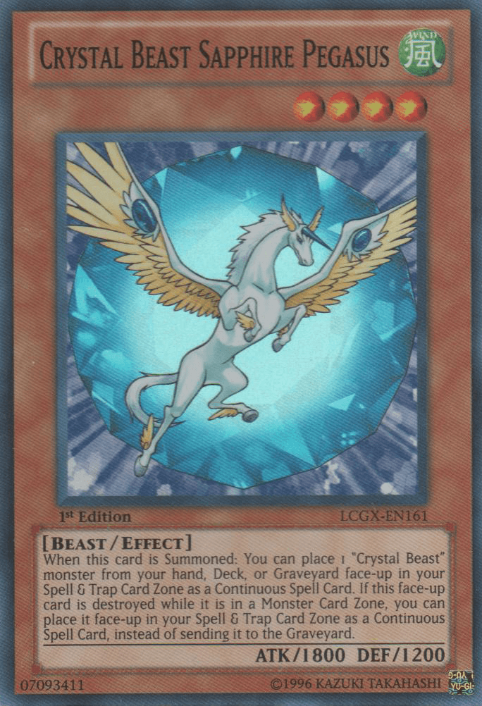 Crystal Beast Sapphire Pegasus [LCGX-EN161] Super Rare - Josh's Cards