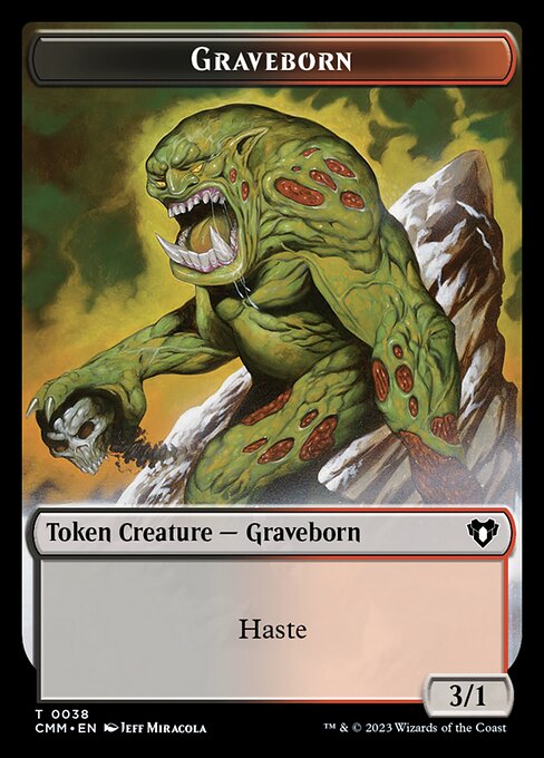 Treasure // Graveborn Double-Sided Token [Commander Masters Tokens] Foil