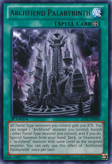 Archfiend Palabyrinth [JOTL-EN066] Rare - Josh's Cards