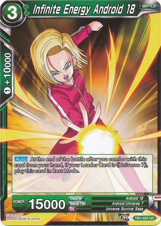 Infinite Energy Android 18 (TB1-055) [The Tournament of Power] Parallel Foil