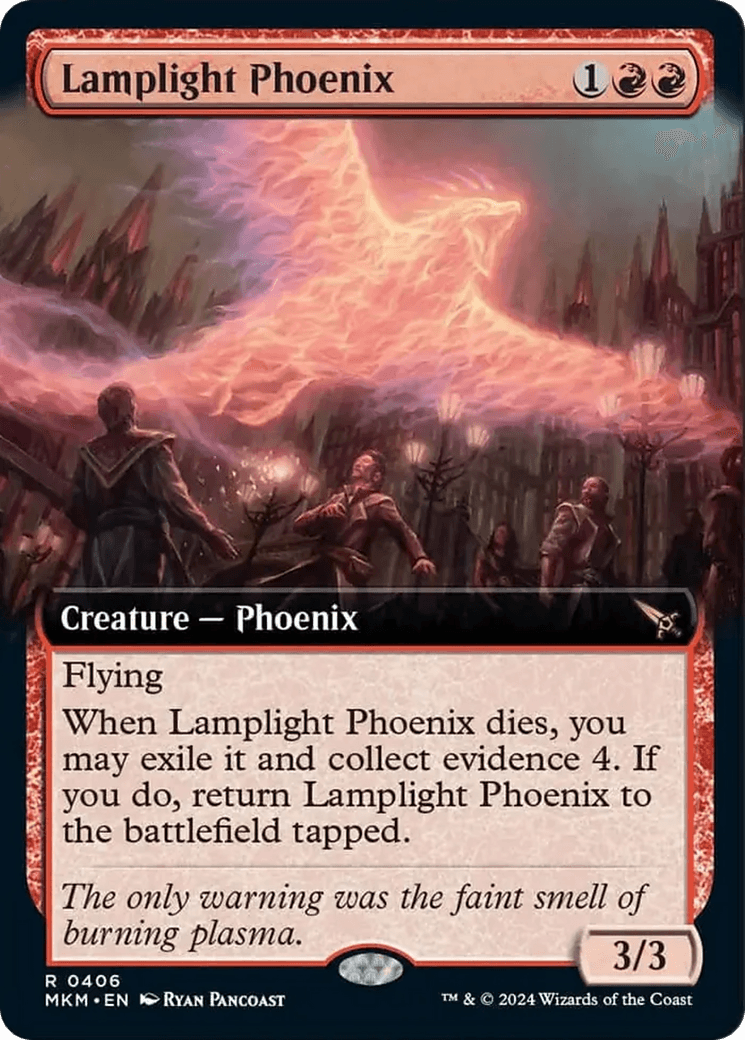 Lamplight Phoenix (Extended Art) [Murders at Karlov Manor] - Josh's Cards