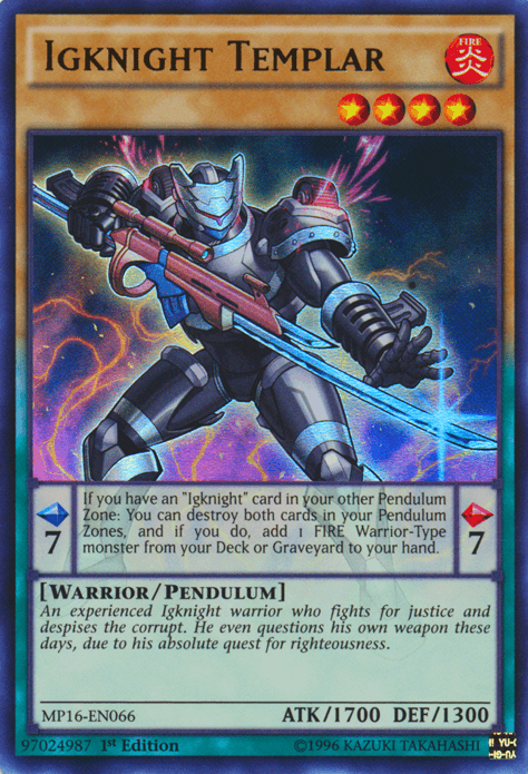 Igknight Templar [MP16-EN066] Ultra Rare - Josh's Cards