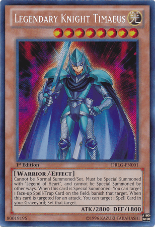 Legendary Knight Timaeus [DRLG-EN001] Secret Rare - Josh's Cards