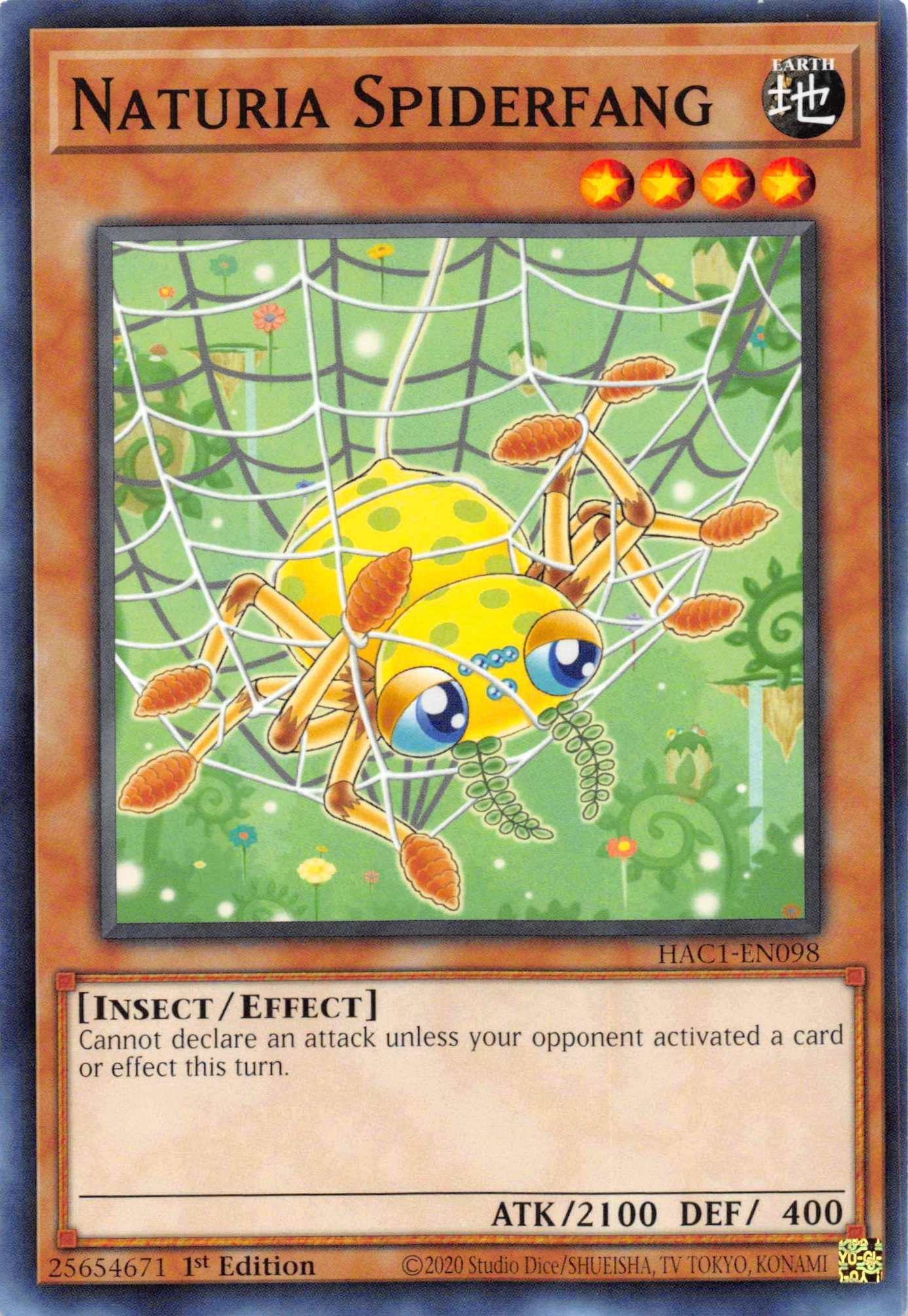 Naturia Spiderfang [HAC1-EN098] Common - Josh's Cards