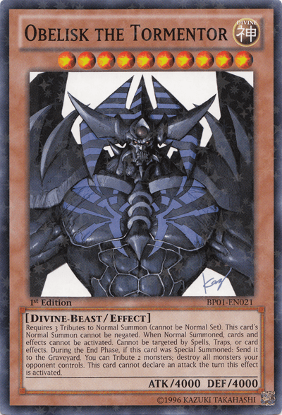 Obelisk the Tormentor [BP01-EN021] Starfoil Rare - Josh's Cards