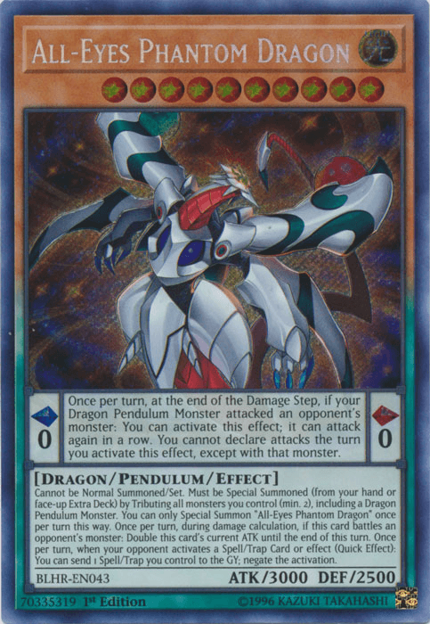 All-Eyes Phantom Dragon [BLHR-EN043] Secret Rare - Josh's Cards