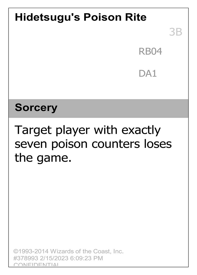 Hidetsugu's Poison Rite [Unknown Event]