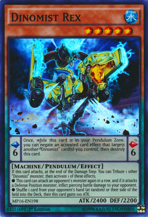 Dinomist Rex [MP16-EN198] Super Rare - Josh's Cards