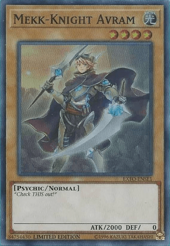Mekk-Knight Avram [EXFO-ENSE1] Super Rare - Josh's Cards