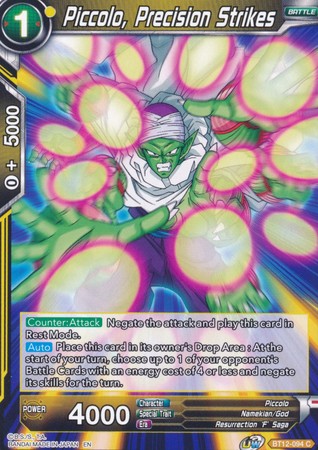 Piccolo, Precision Strikes (BT12-094) [Vicious Rejuvenation] Parallel Foil