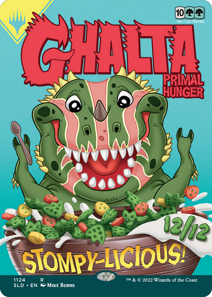Ghalta, Primal Hunger // Ghalta, Primal Hunger (SLD-1124) - Secret Lair Drop (Borderless) Foil