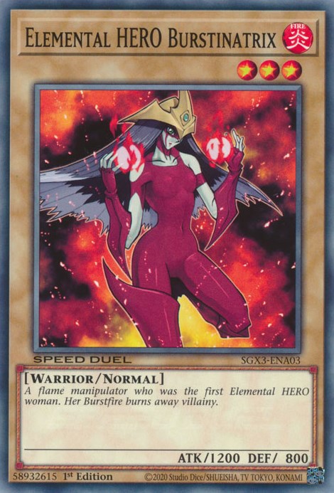 Elemental HERO Burstinatrix (SGX3-ENA03) - Speed Duel GX: Duelists of Shadows 1st Edition