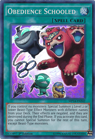 Obedience Schooled [MP14-EN242] Super Rare - Josh's Cards