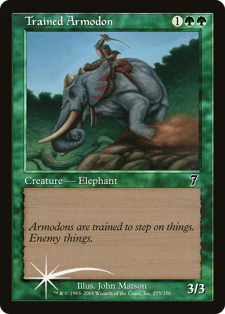Trained Armodon [Seventh Edition] Foil