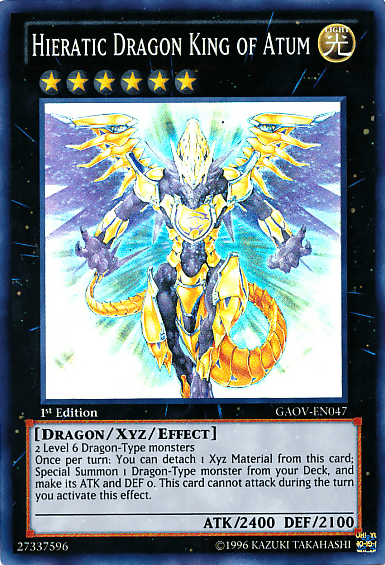 Hieratic Dragon King of Atum [GAOV-EN047] Super Rare - Josh's Cards