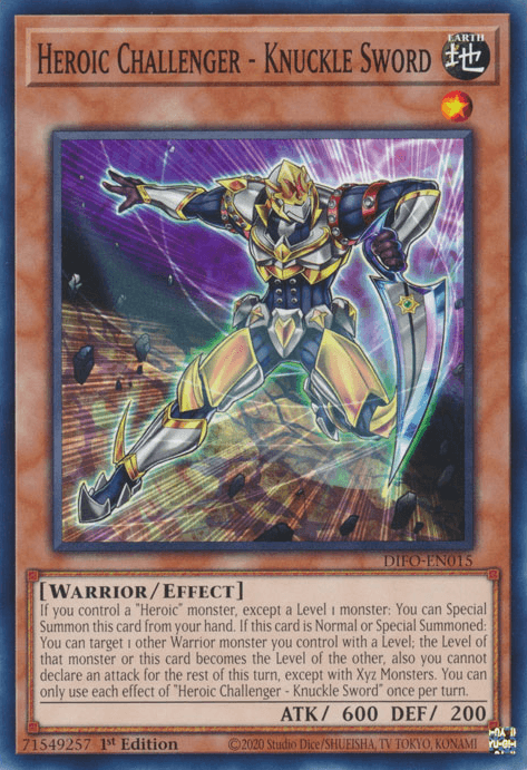 Heroic Challenger - Knuckle Sword [DIFO-EN015] Common - Josh's Cards