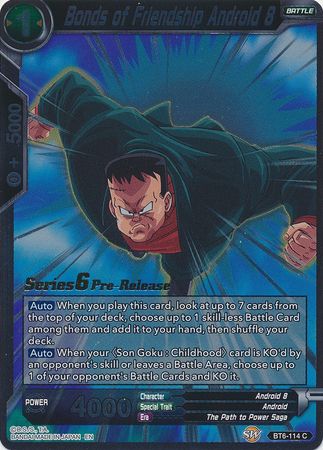 Bonds of Friendship Android 8 (BT6-114_PR) [Destroyer Kings Prerelease Promos] Parallel Foil