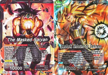 The Masked Saiyan // Bardock, Unbound by Darkness (Starter Deck - The Dark Invasion) (SD3-01) [Cross Worlds] Parallel Foil