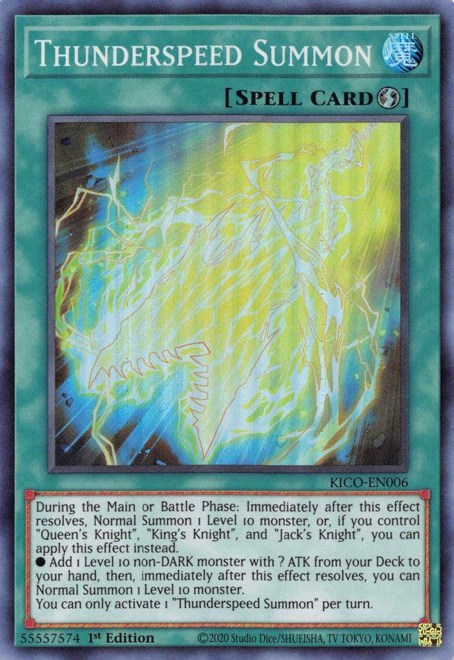 Thunderspeed Summon (Super Rare) [KICO-EN006] Super Rare - Josh's Cards