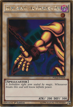 Right Arm of the Forbidden One [PGL2-EN024] Gold Rare - Josh's Cards