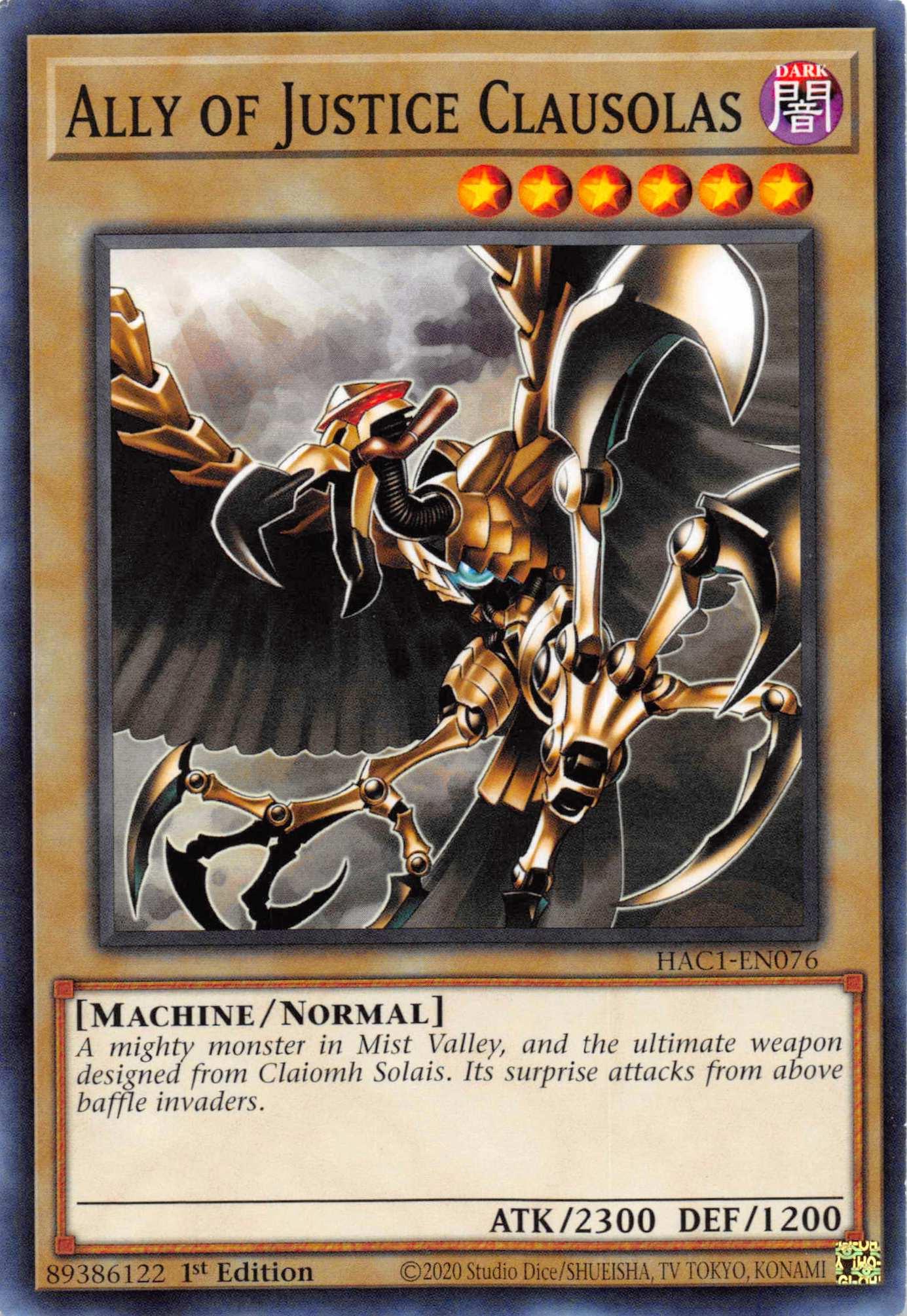 Ally of Justice Clausolas [HAC1-EN076] Common - Josh's Cards